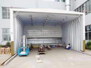 防雨型无泵水幕伸缩移动喷漆房