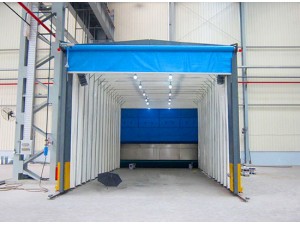 无泵水幕伸缩移动式喷漆房