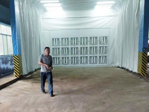 伸缩移动干式喷漆房