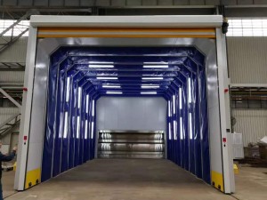 气旋水帘伸缩移动喷漆房 